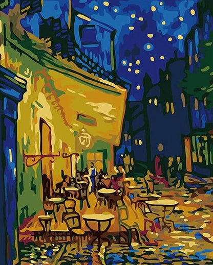 Café terrasse om natten af ​​Vincent Van Gogh