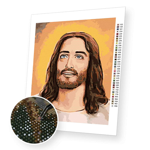 Portrait of Jesus premium diamond painting kit for adults