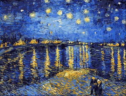 Stjerneskyer over Rhône af Vincent van Gogh