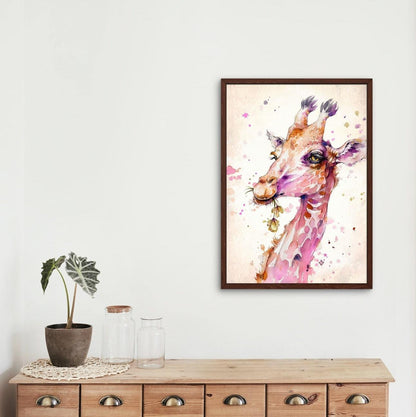 Watercolor giraffe