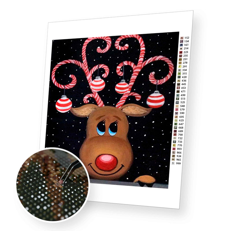 Funny Deer premium diamond painting kit for adults