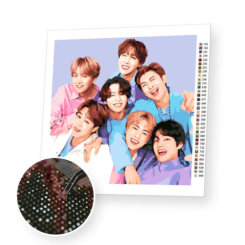 Bangtan Boys  premium diamond painting kit for adults