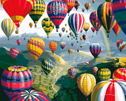 Farverige balloner
