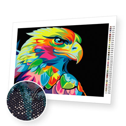 Colorful Eagle premium diamond painting kit for adults