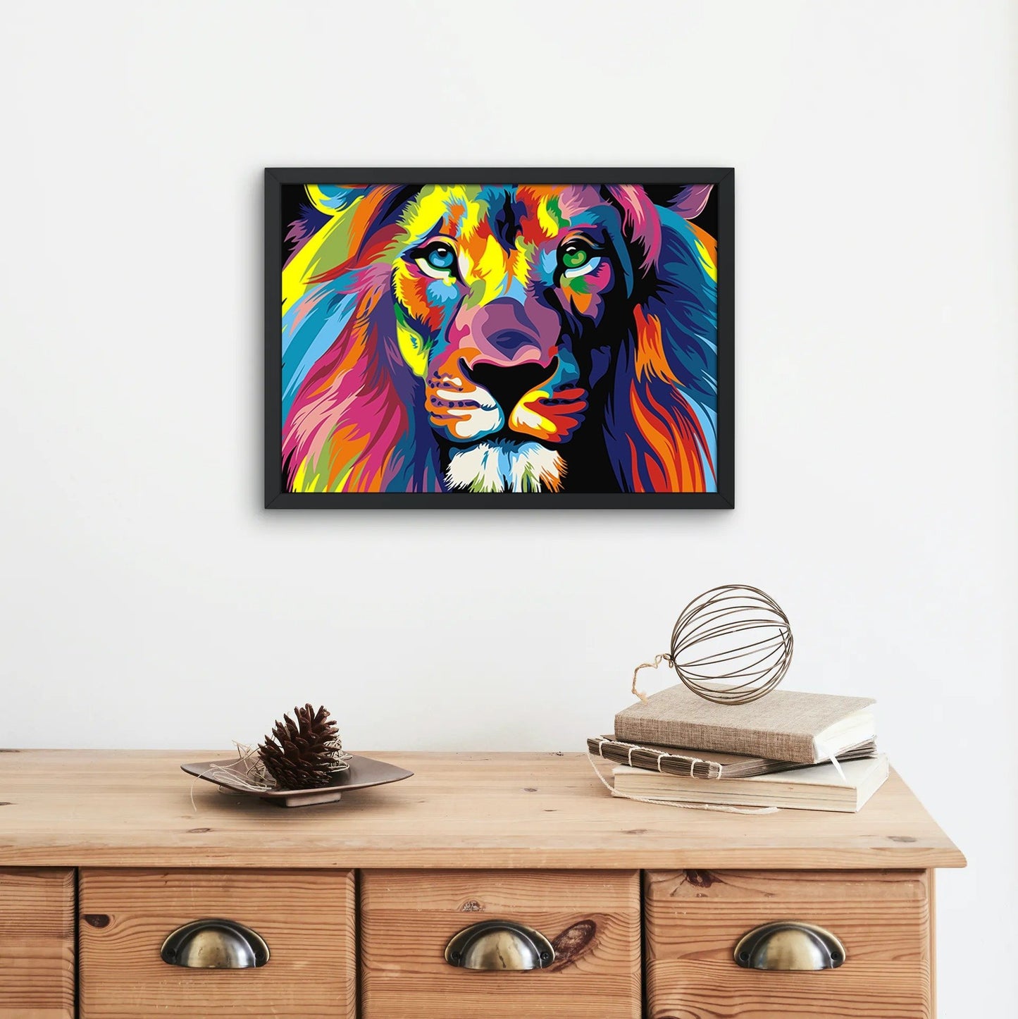 Farverige løve