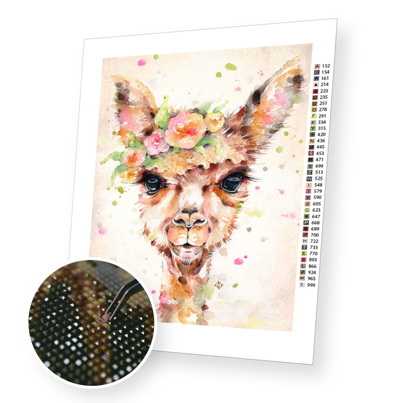 Little Llama premium diamond painting kit for adults