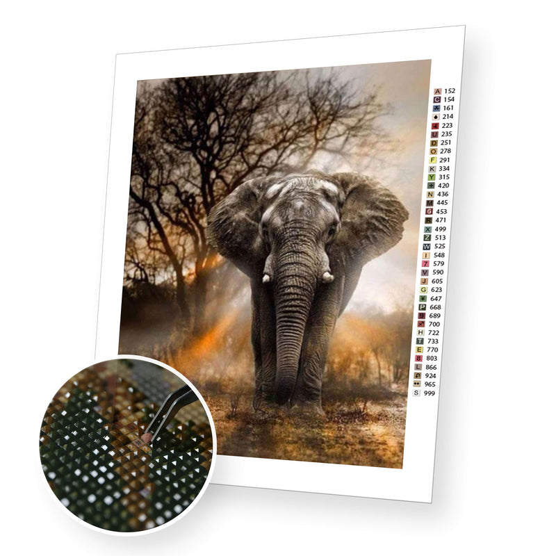 Powerful elephant premium diamond painting kit for adults