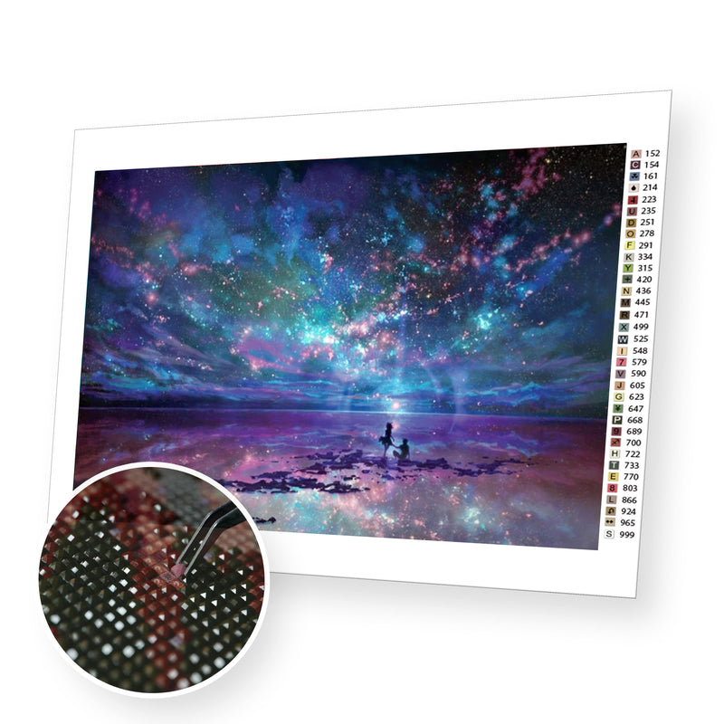 Space lovers premium diamond painting kit for adults