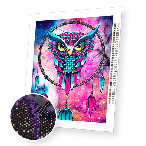 Spiritual owl premium diamond painting kit for adults