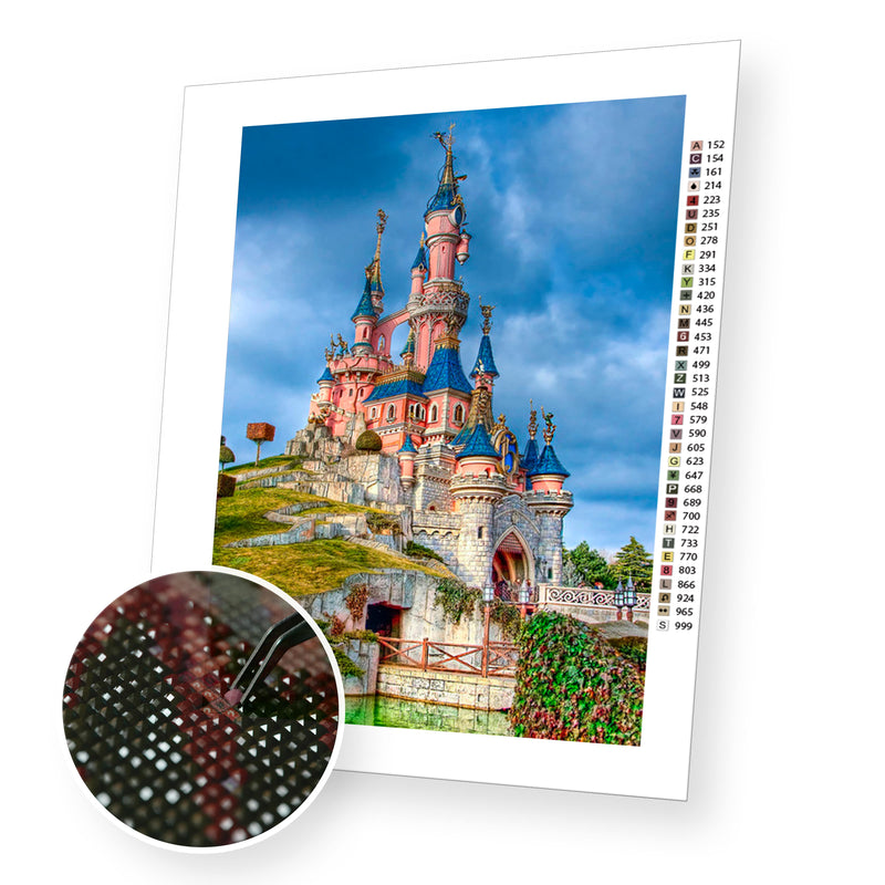 Wonderful Castle premium diamond painting kit for adults