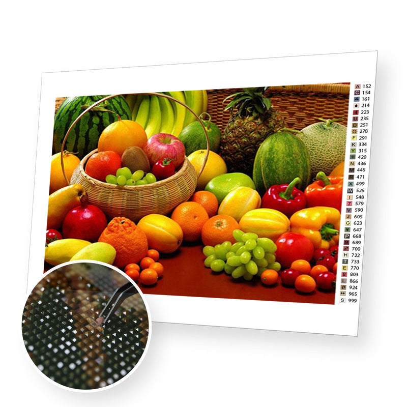 Ripe vegetables premium diamond painting kit for adults