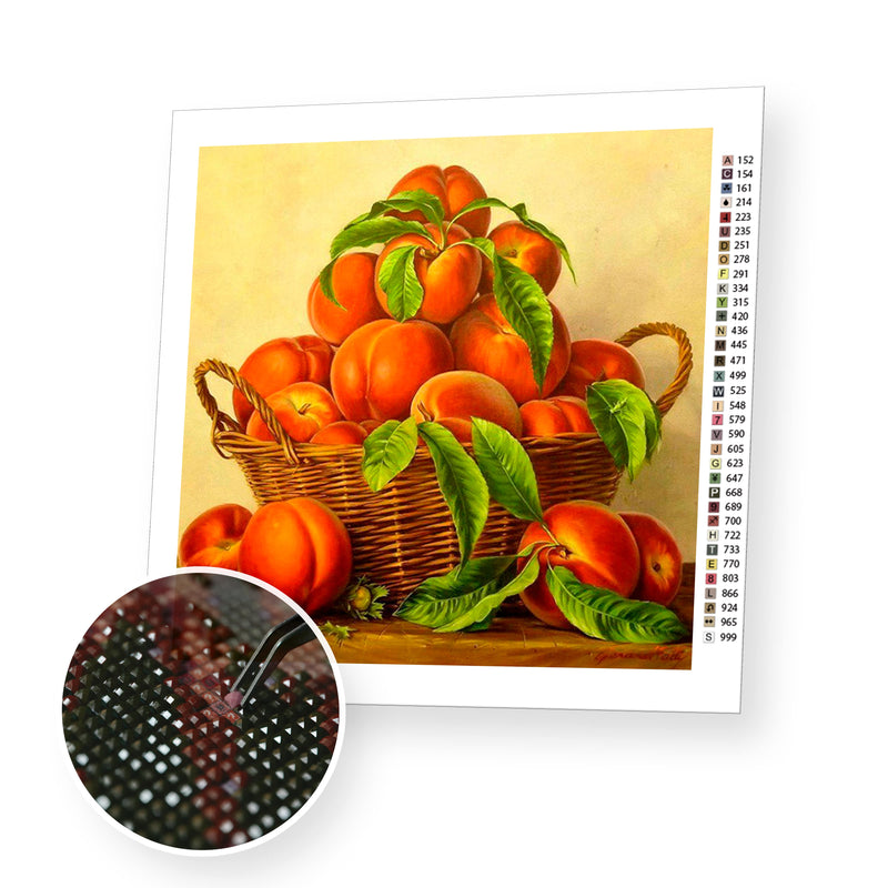 Peaches premium diamond painting kit for adults